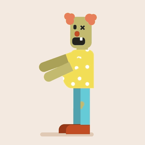 zombie clown animation.